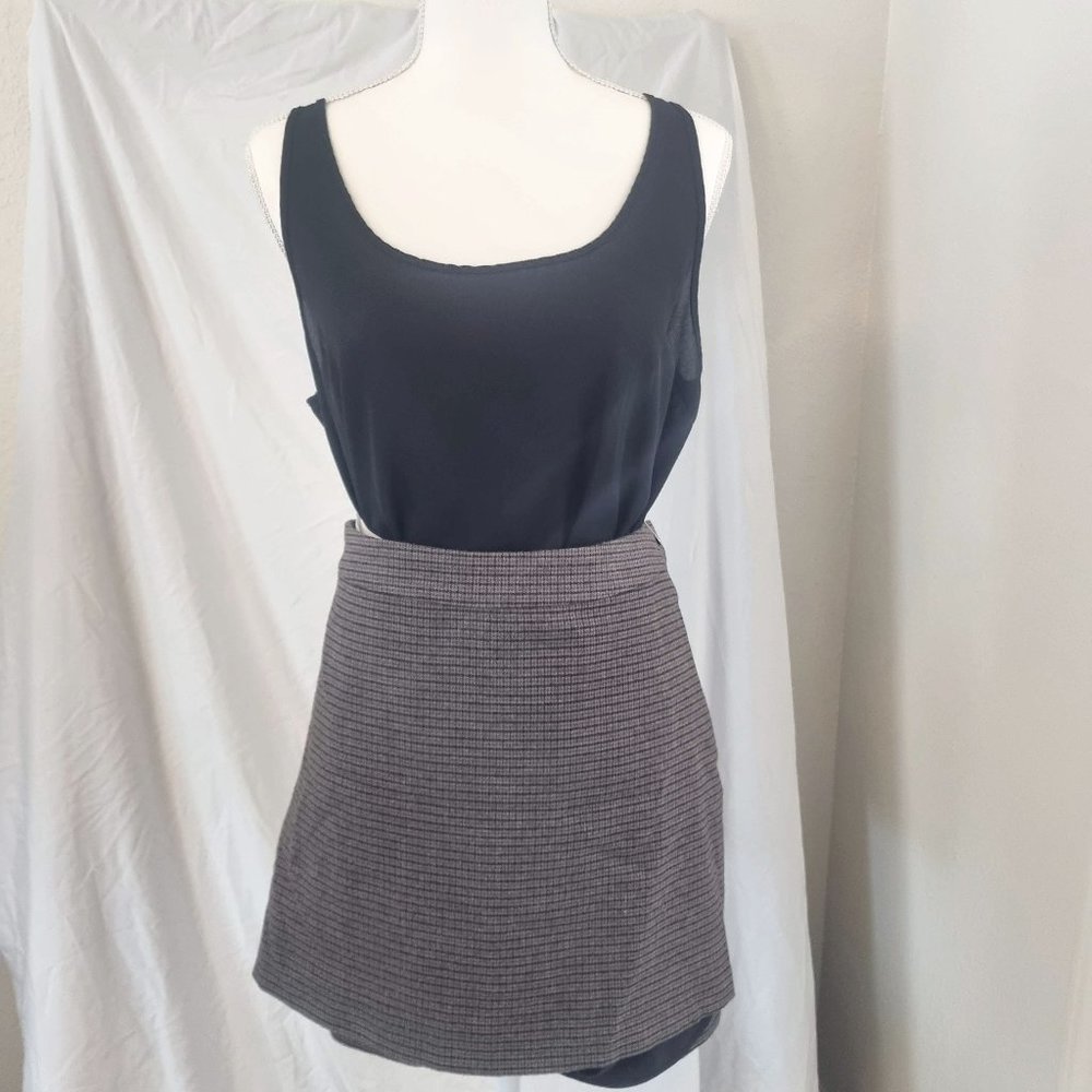 Brown/Black Plaid Skirt